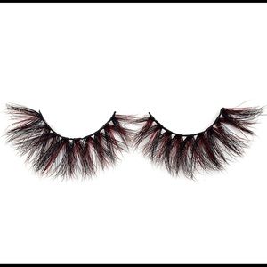 Red mink eyelashes